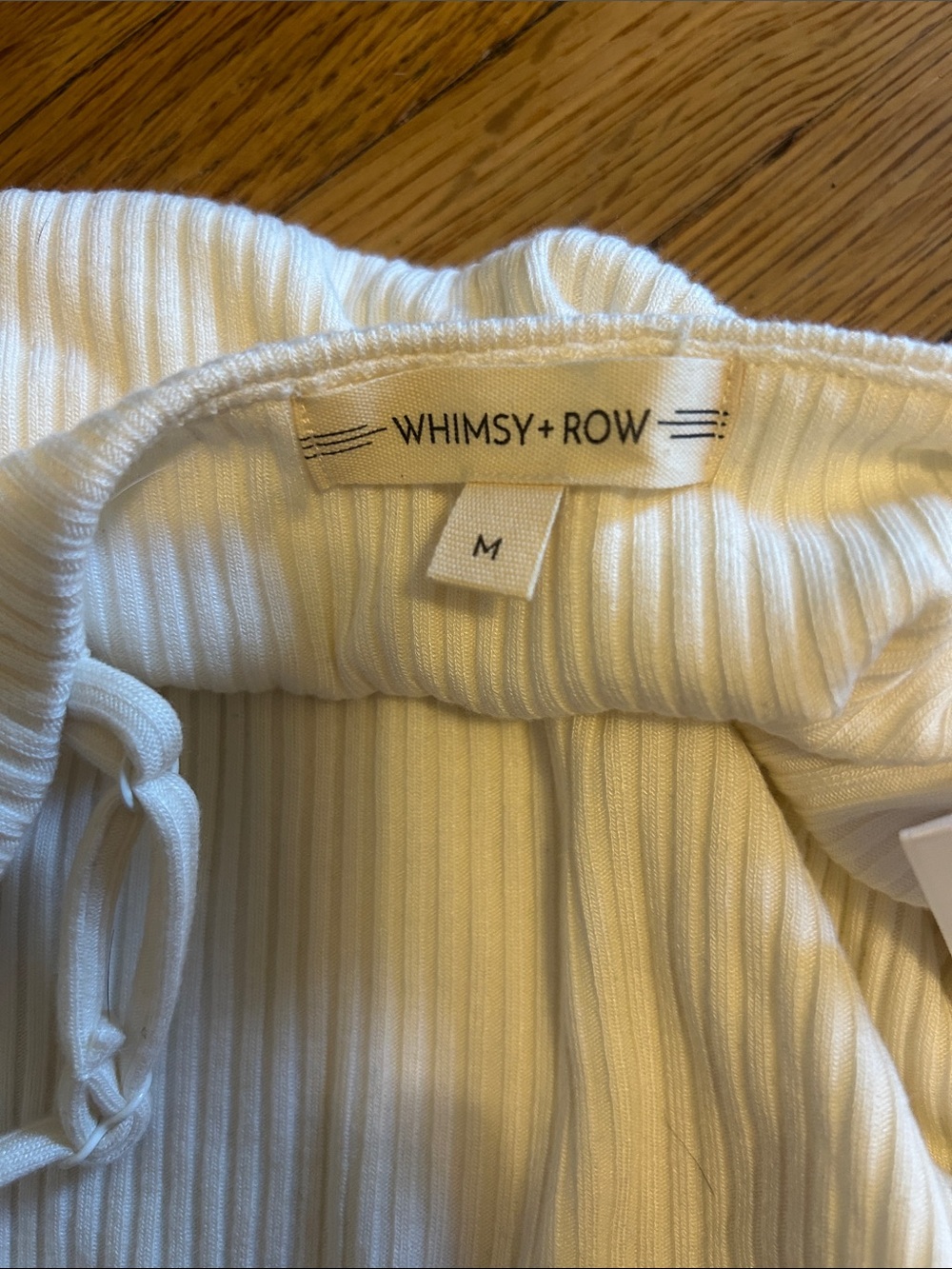 Whimsy + Row ivory Ribbed Crop Tank Top - Picture 3 of 4